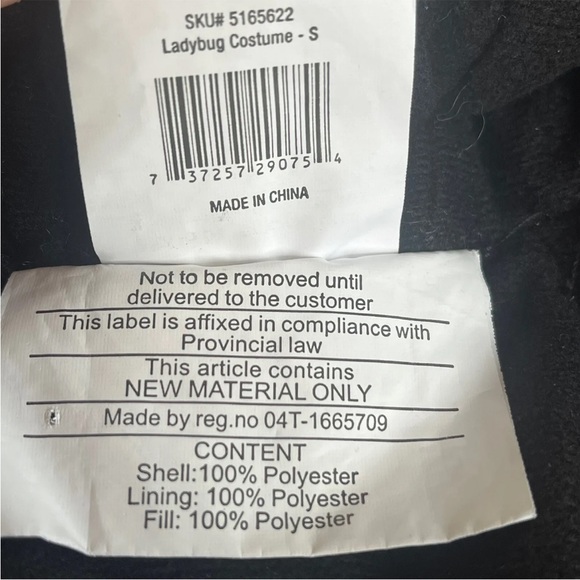 Ladybug Pet Dog Halloween Costume Top Paw Size Small - Picture 5 of 7